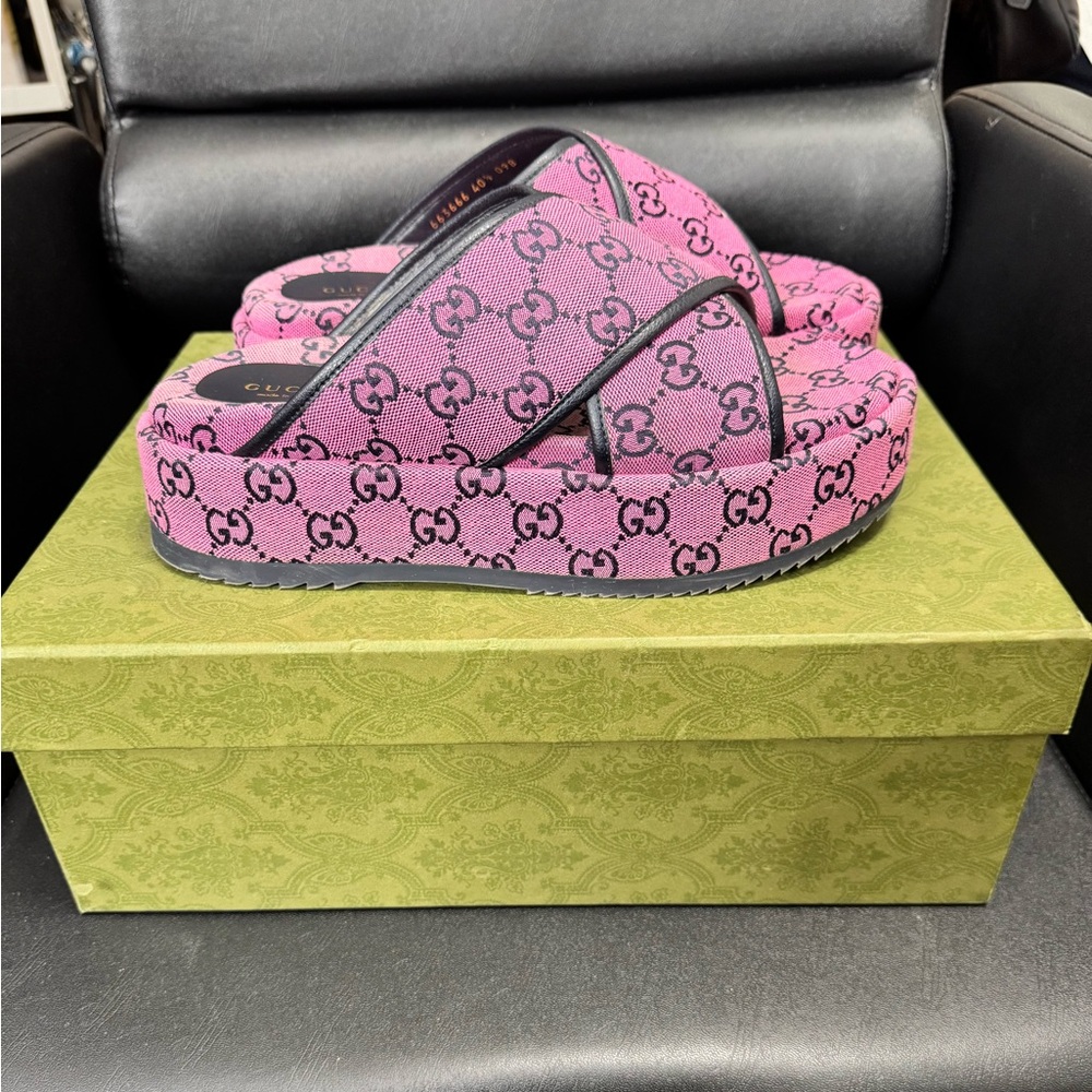 Gucci GG MULTICOLOR PLATFORM SANDAL